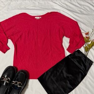 Max Studio Pink V-Neck Blouse